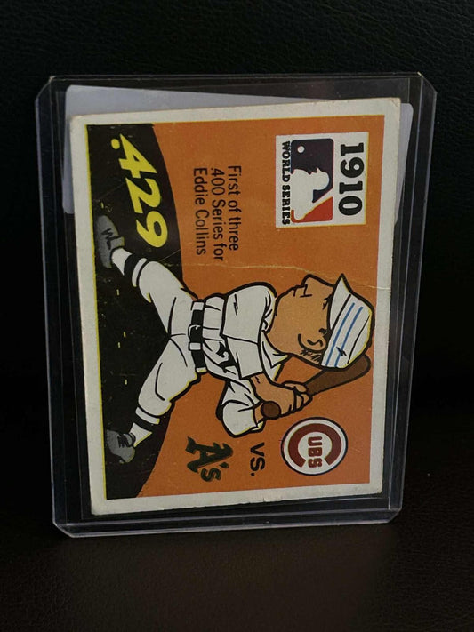1910 A's vs. Cubs [Eddie Collins] #8 1971 Fleer World Series Black Back Baseball