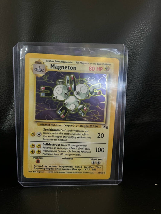 Magneton - 11/62 - Holo Rare - Unlimited Edition Fossil Pokemon