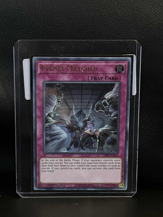 Evenly Matched - GFTP-EN126 - Ultra Rare - 1st Edition Ghosts from the Past Yu-G