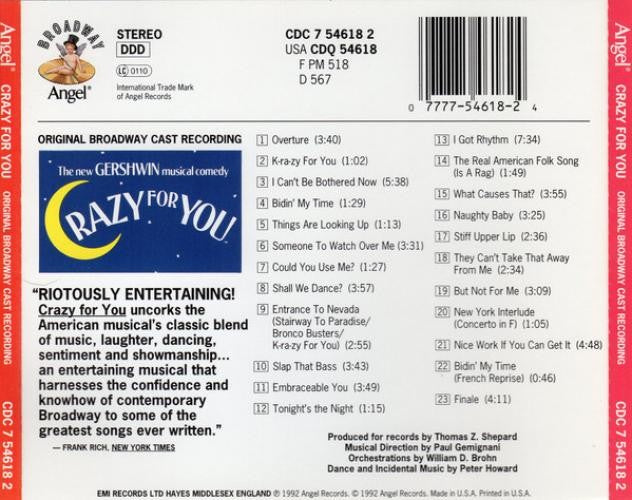 "Crazy For You" Broadway Cast - Crazy For You: Das neue Gershwin-Musical (