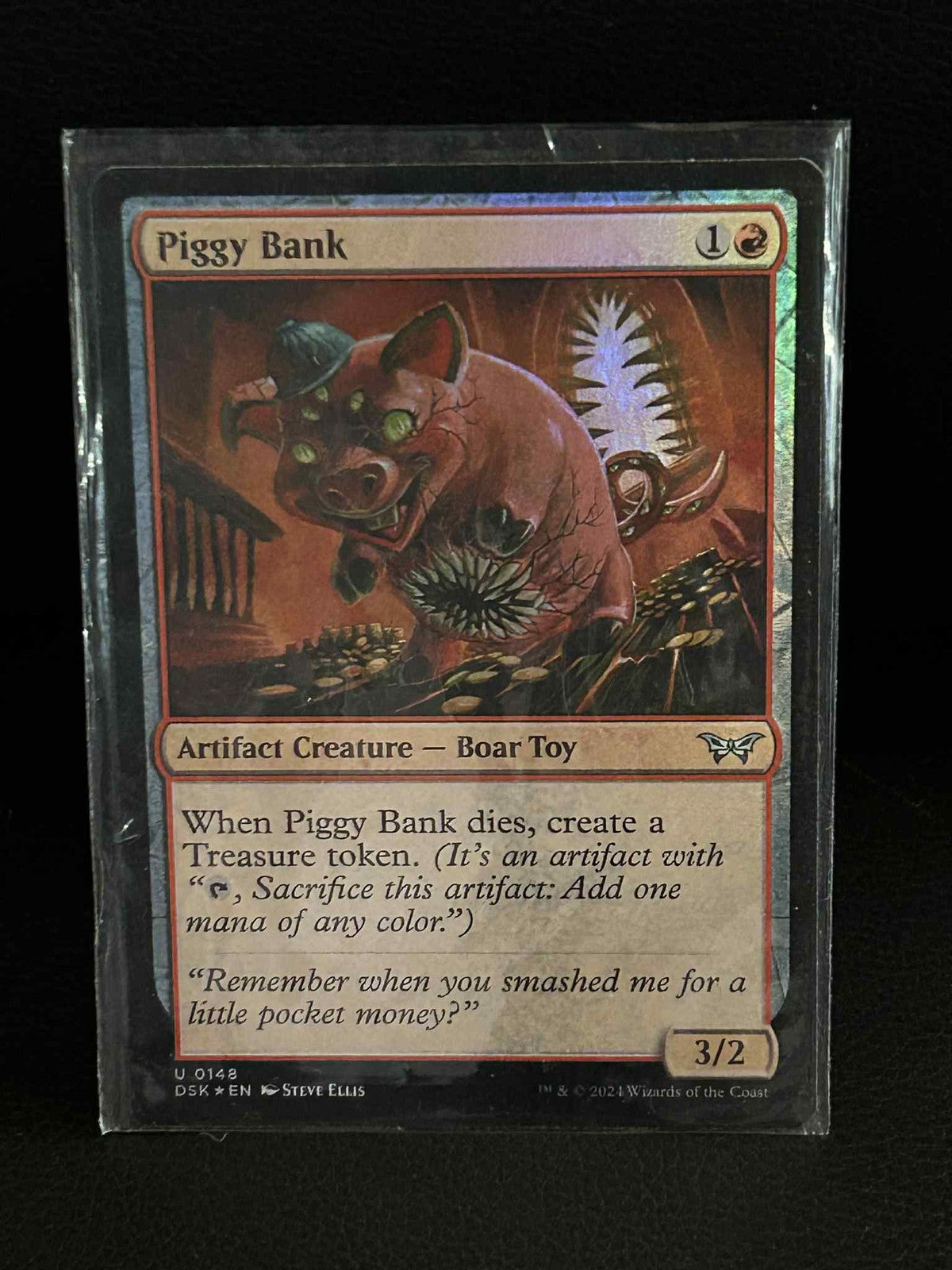 Piggy Bank - Foil Duskmourn: House of Horror Magic: The Gathering Lightly Played
