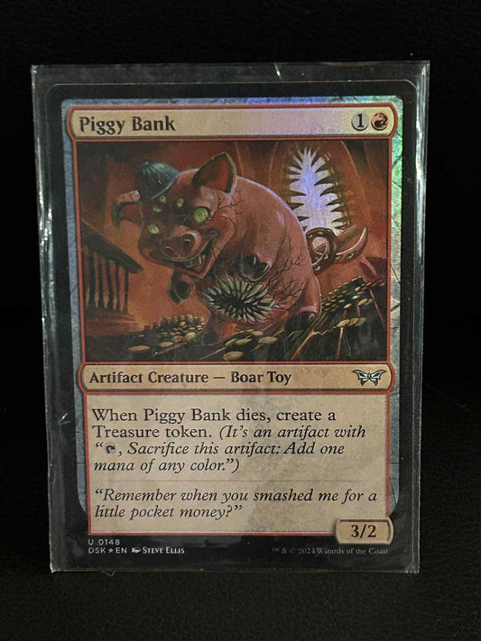 Piggy Bank - Foil Duskmourn: House of Horror Magic: The Gathering Lightly Played