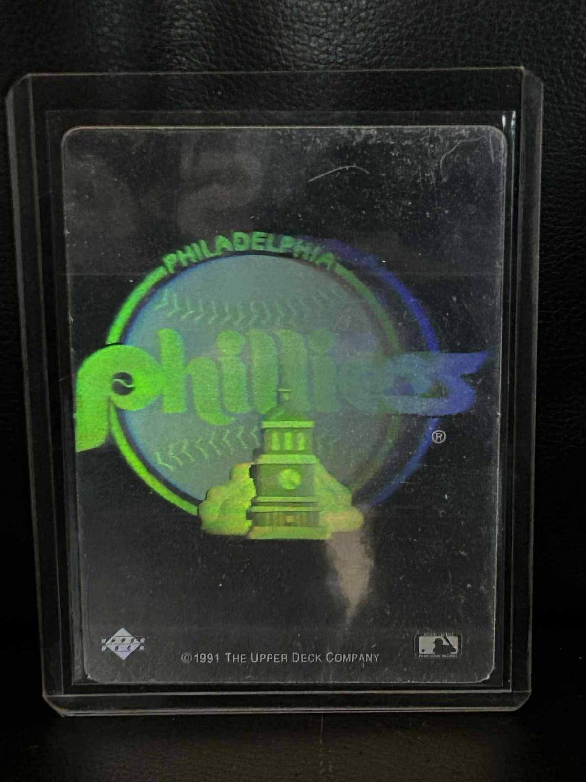 Phillies 1991 Upper Deck Team Logo Holograms Baseball Moderately Played