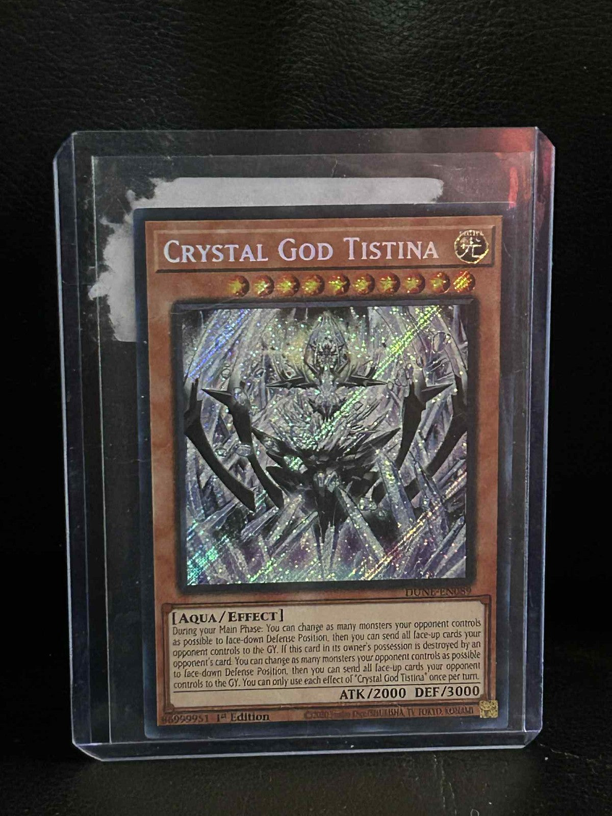 Crystal God Tistina - DUNE-EN089 - Secret Rare - 1st Edition Duelist Nexus Yu-Gi