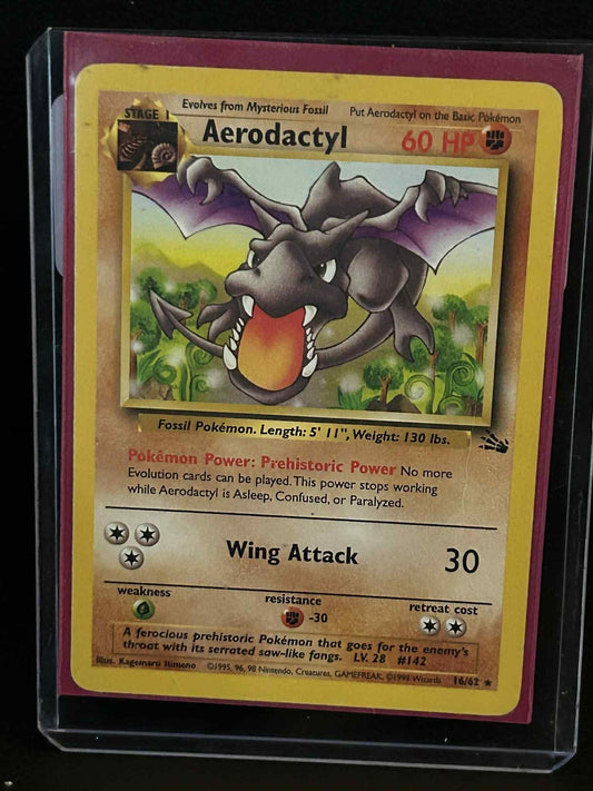 Aerodactyl - 16/62 - Rare - Unlimited Edition Fossil Pokemon