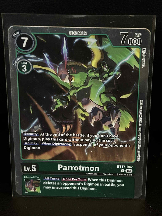 Parrotmon - BT17-047 - R - Foil Secret Crisis Digimon Lightly Played