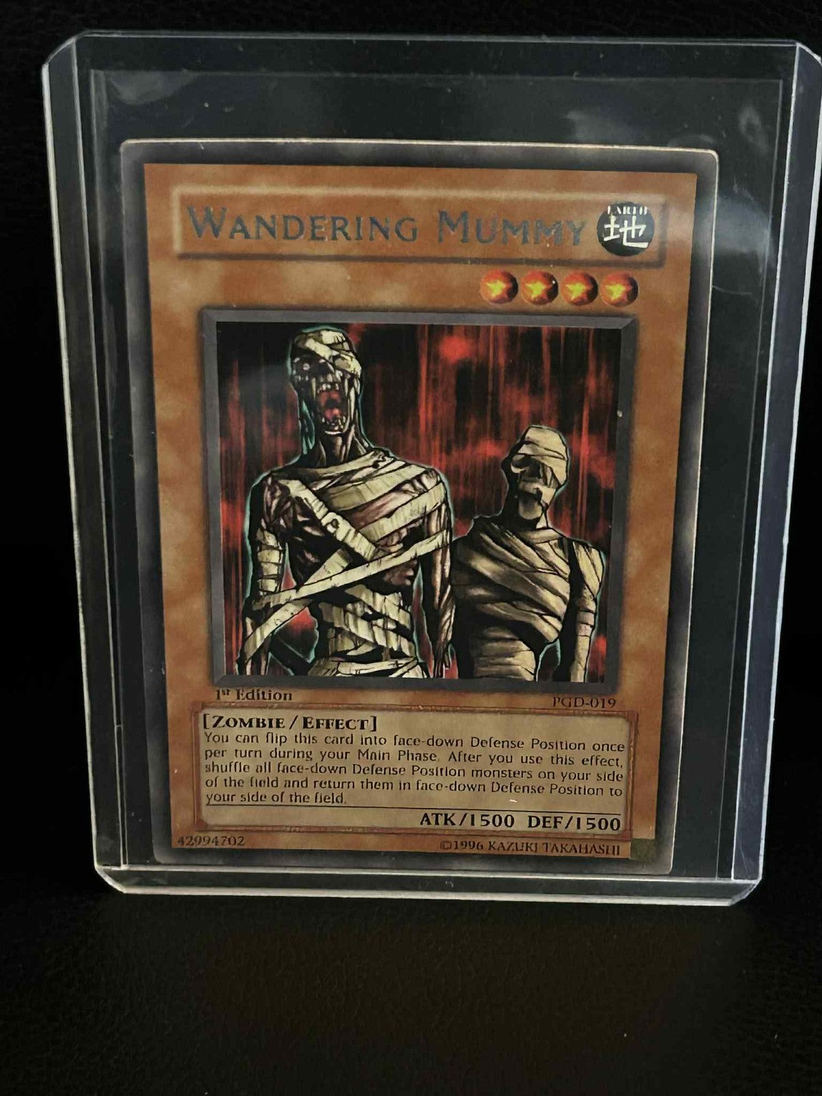 Wandering Mummy - PGD-019 - Rare - 1st Edition Pharaonic Guardian Yu-Gi-Oh!