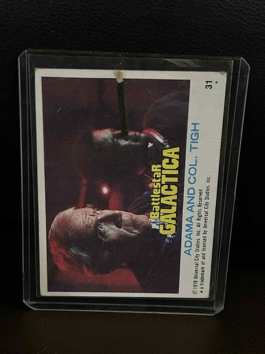 Adama and Col. Tigh #31 1978 Topps Battlestar Galactica Moderately Played