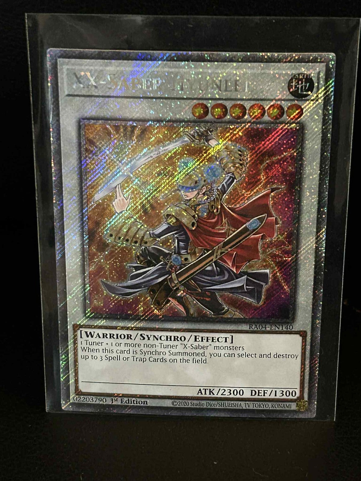 XX-Saber Hyunlei - RA04-EN140 - Platinum Secret Rare - 1st Edition Quarter Centu