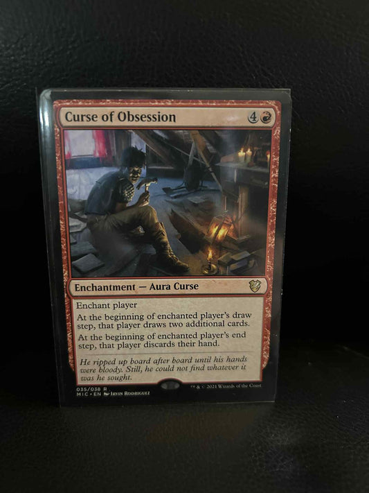 Curse of Obsession Commander: Innistrad: Midnight Hunt Magic: The Gathering Ligh
