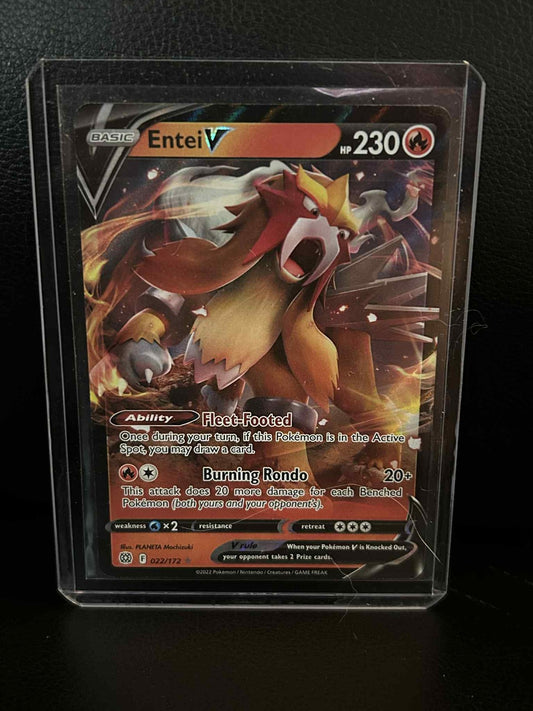 Entei V - 022/172 - Ultra Rare Sword & Shield - Brilliant Stars Pokemon