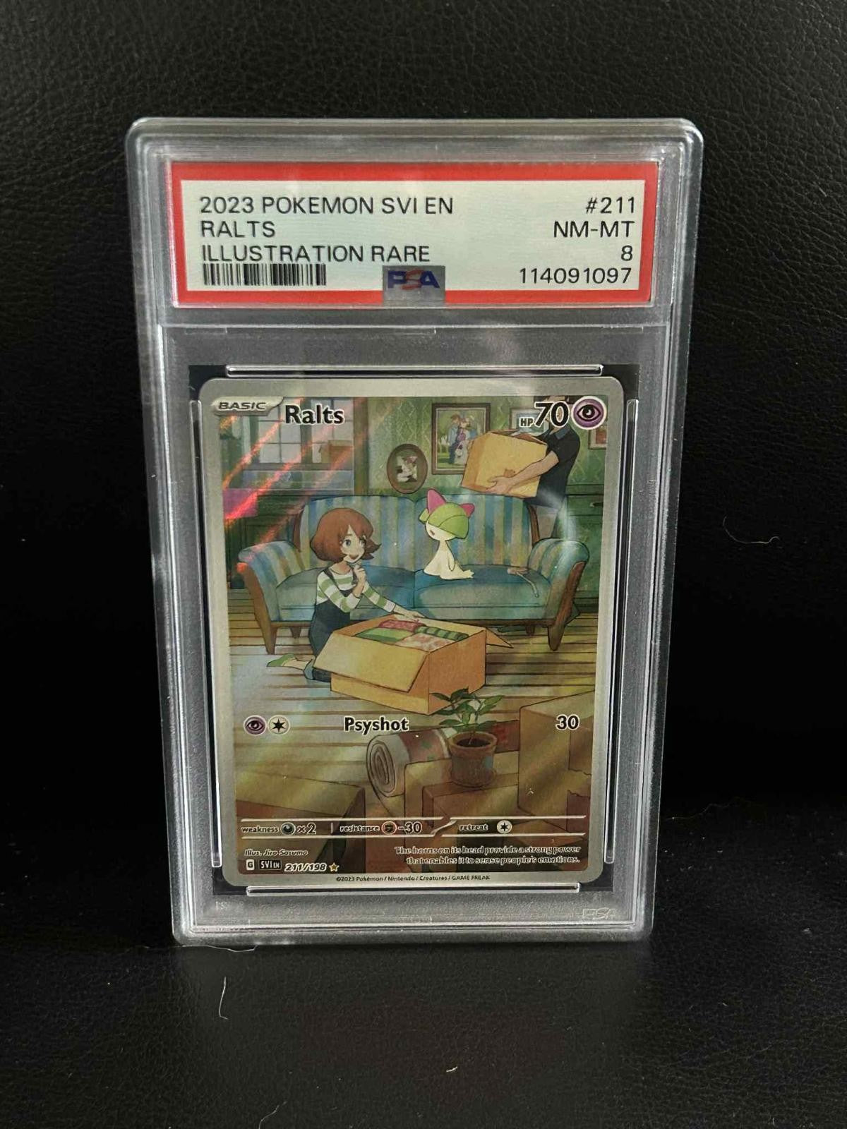 Ralts - 211/198 - Illustration Rare Scarlet & Violet - Base Set Pokemon Graded