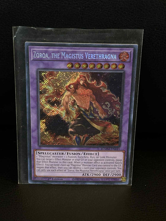 Zoroa, the Magistus Verethragna - BLMM-EN045 - Secret Rare - 1st Edition Battles