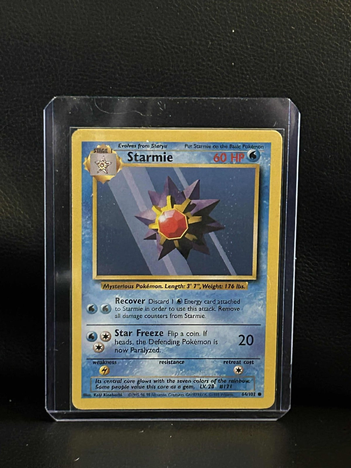 Starmie - 64/102 - Common - Unlimited Edition Base Set Pokemon Moderately Played