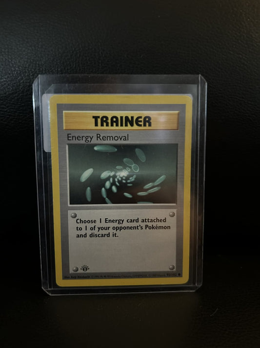 Energy Removal - 92/102 - Common - 1st Edition Base Set Pokemon Lightly Played,