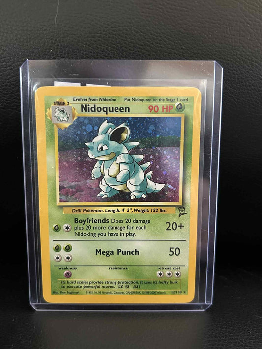 Nidoqueen - 12/130 - Holo Rare - Unlimited Edition Base Set 2 Pokemon Moderately