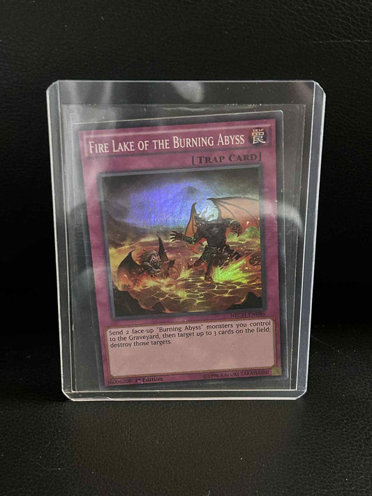 Fire Lake of the Burning Abyss - NECH-EN086 - Super Rare - 1st Edition The New C