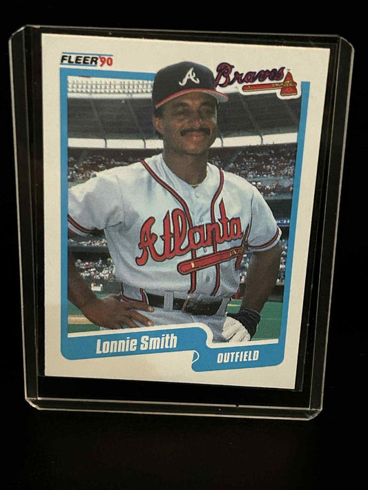 Lonnie Smith #593 | 1990 Fleer 1990 Fleer Baseball Moderately Played Sammelkarte