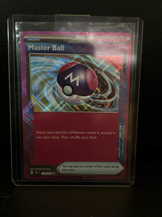 Master Ball - 153/162 - Ace Rare Scarlet & Violet - Temporal Forces Pokemon Ligh