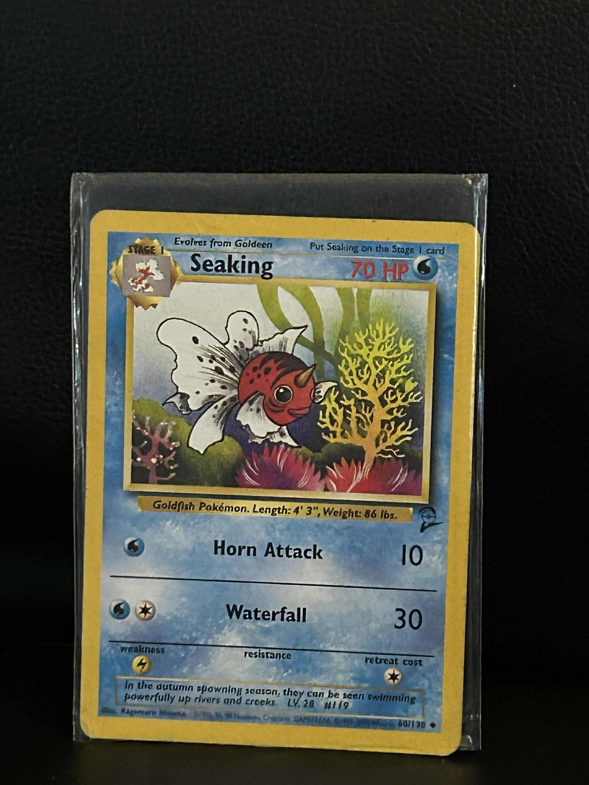 Seaking - 60/130 - Uncommon - Unlimited Edition Base Set 2 Pokemon Moderately Pl