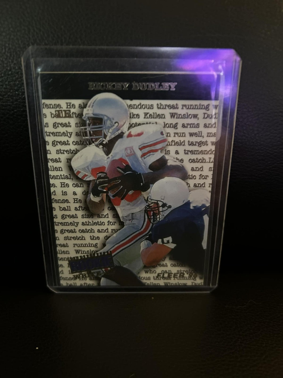 Rickey Dudley #2 1996 Fleer Rookie Write-Up Football Leicht bespielte Sammelkarte