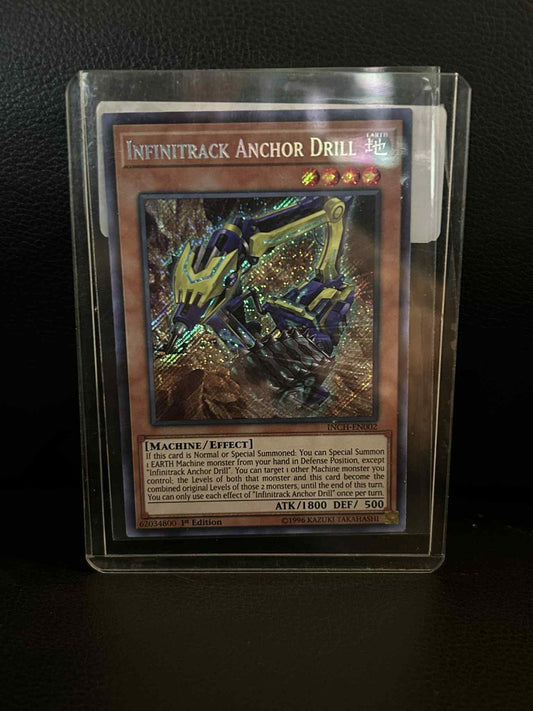 Infinitrack Anchor Drill - INCH-EN002 - Secret Rare - 1st Edition The Infinity C