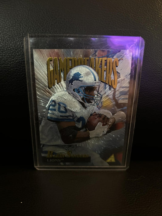 Barry Sanders Gamebreakers #11 1995 Pinnacle Football Leicht bespielte Sammelkarte