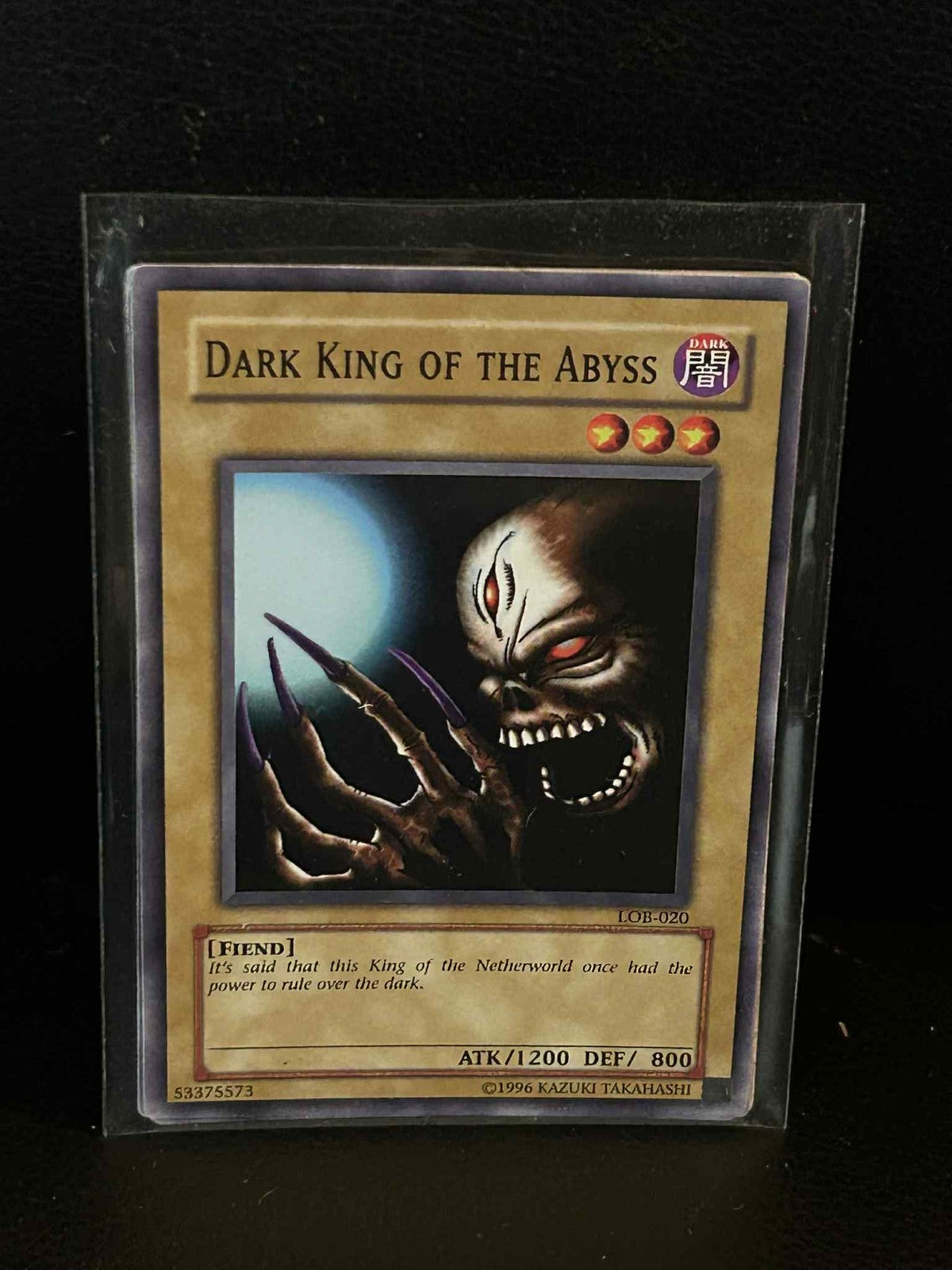Dark King of the Abyss - LOB-020 - Common - Unlimited Edition Legend of Blue Eye