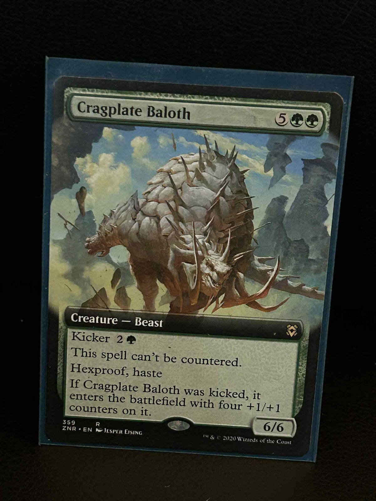 Cragplate Baloth - Extended Art Zendikar Rising Magic: The Gathering Lightly Pla