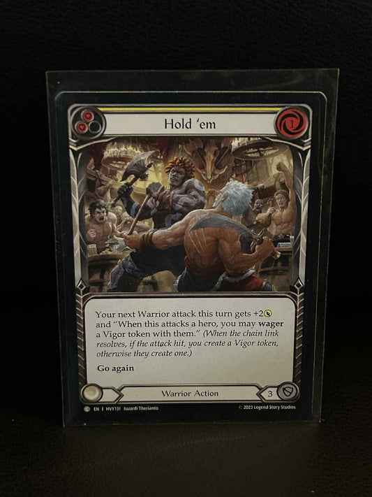 Hold 'em (Yellow) Heavy Hitters Flesh and Blood Lightly Play