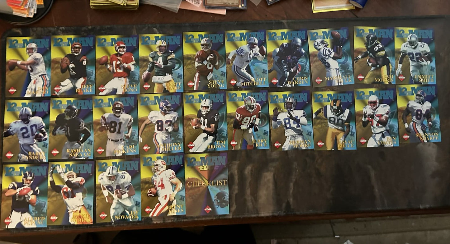 1996 Collector's Edge 12th Man Football Complete 25 Card Set