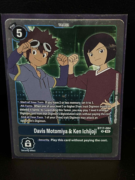 Davis Motomiya & Ken Ichijoji - BT17-084 - R - Foil Secret Crisis Digimon Lightl