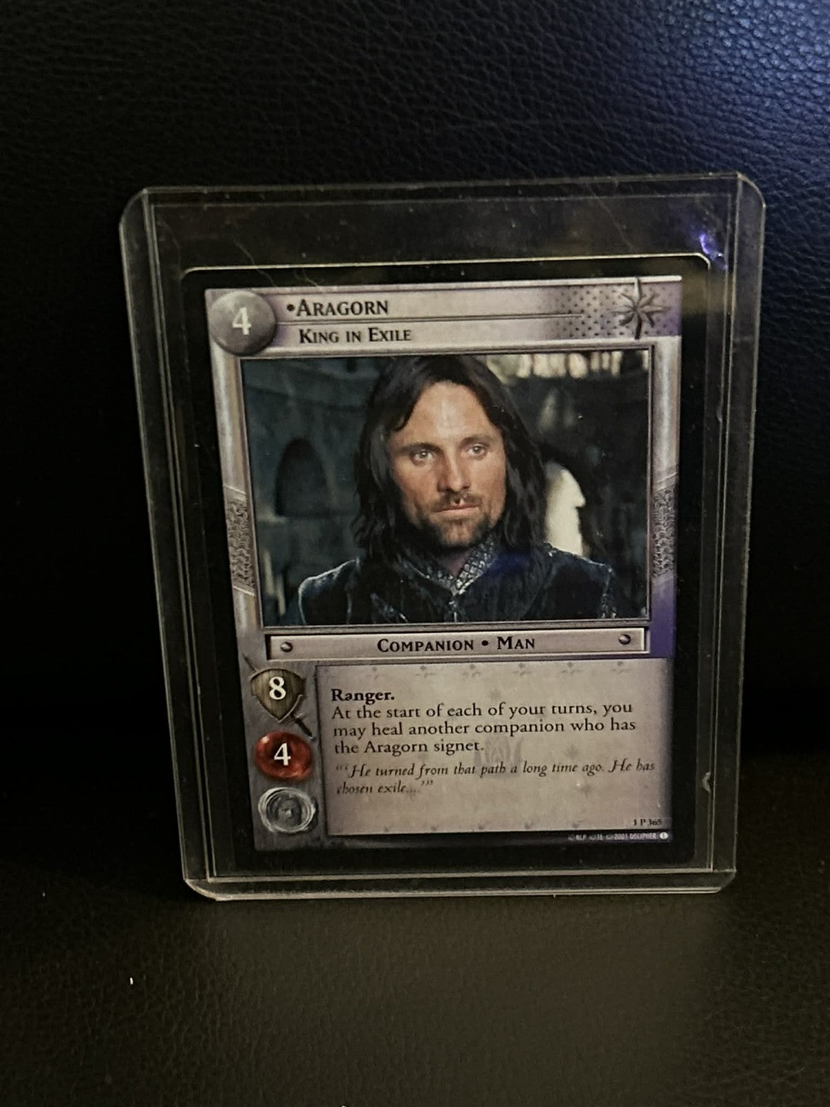 Aragorn, King in Exile Fellowship of the Ring Lord of the Rings Lightly Played Trading Card