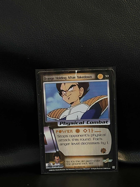Orange Holding After Takedown – 053 – Limitierte Auflage Saiyajin-Saga Dragon Ball Z Sammelkarte