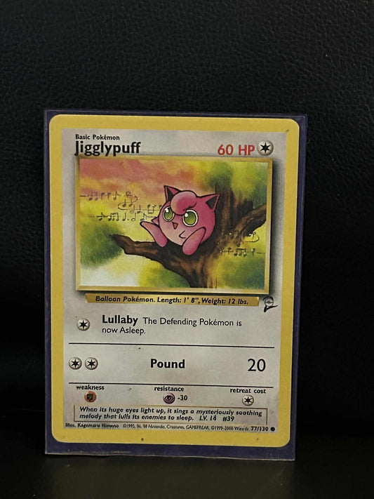 Jigglypuff - 77/130 - Common - Unlimited Edition Base Set 2 Pokemon Moderately P