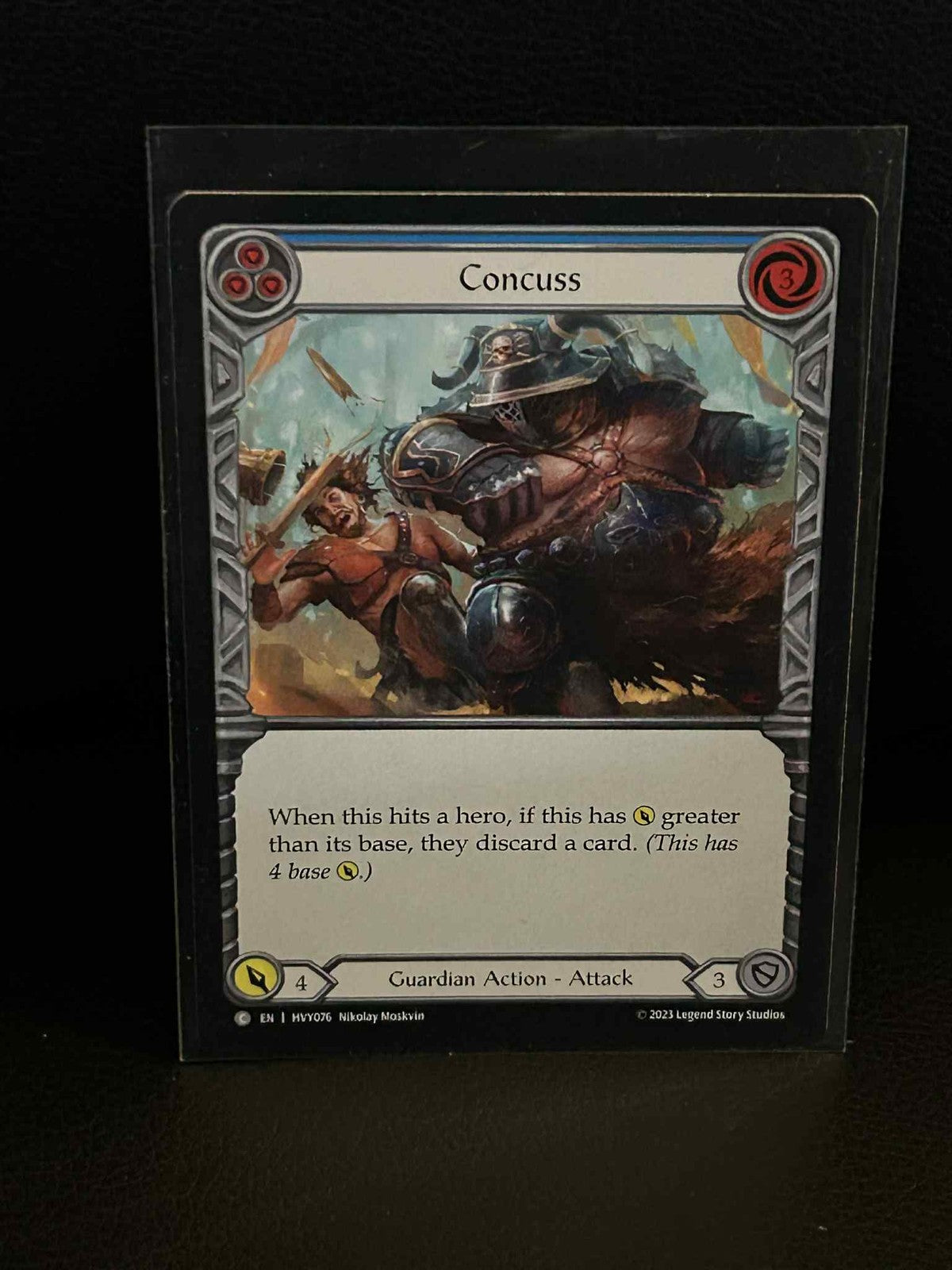 Concuss (Blue) Heavy Hitters Flesh and Blood Lightly Play