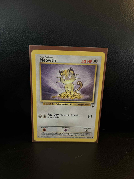 Meowth - 80/130 - Common - Unlimited Edition Base Set 2 Pokemon
