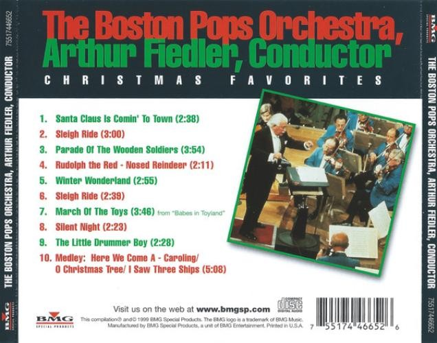 Boston Pops Orchestra, Arthur Fiedler - Christmas Favorites (CD) (Mint (M)) - 41