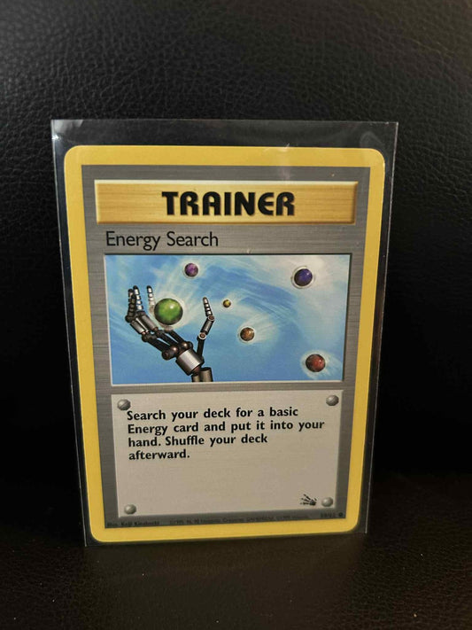 Energy Search - 59/62 - Common - Unlimited Edition Fossil Pokemon Moderately Pla
