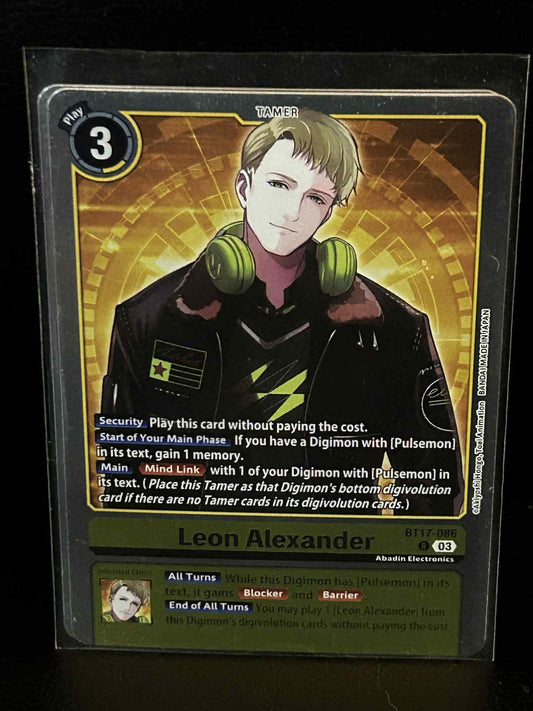Leon Alexander - BT17-086 - R - Foil Secret Crisis Digimon Lightly Played