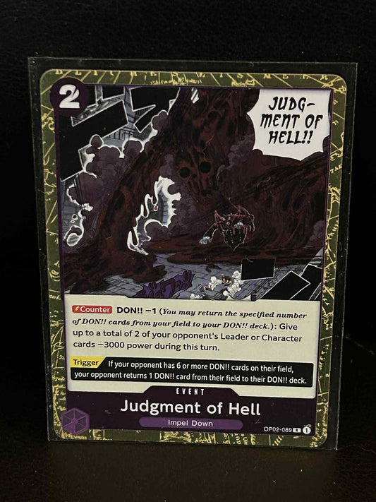 Judgment of Hell - OP02-089 - R - Foil Booster OP-02: Paramount War One Piece Li