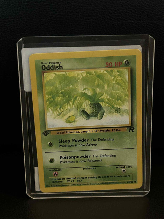 Oddish - 63/82 - Common - 1st Edition Team Rocket Pokemon Moderately Played, Eng