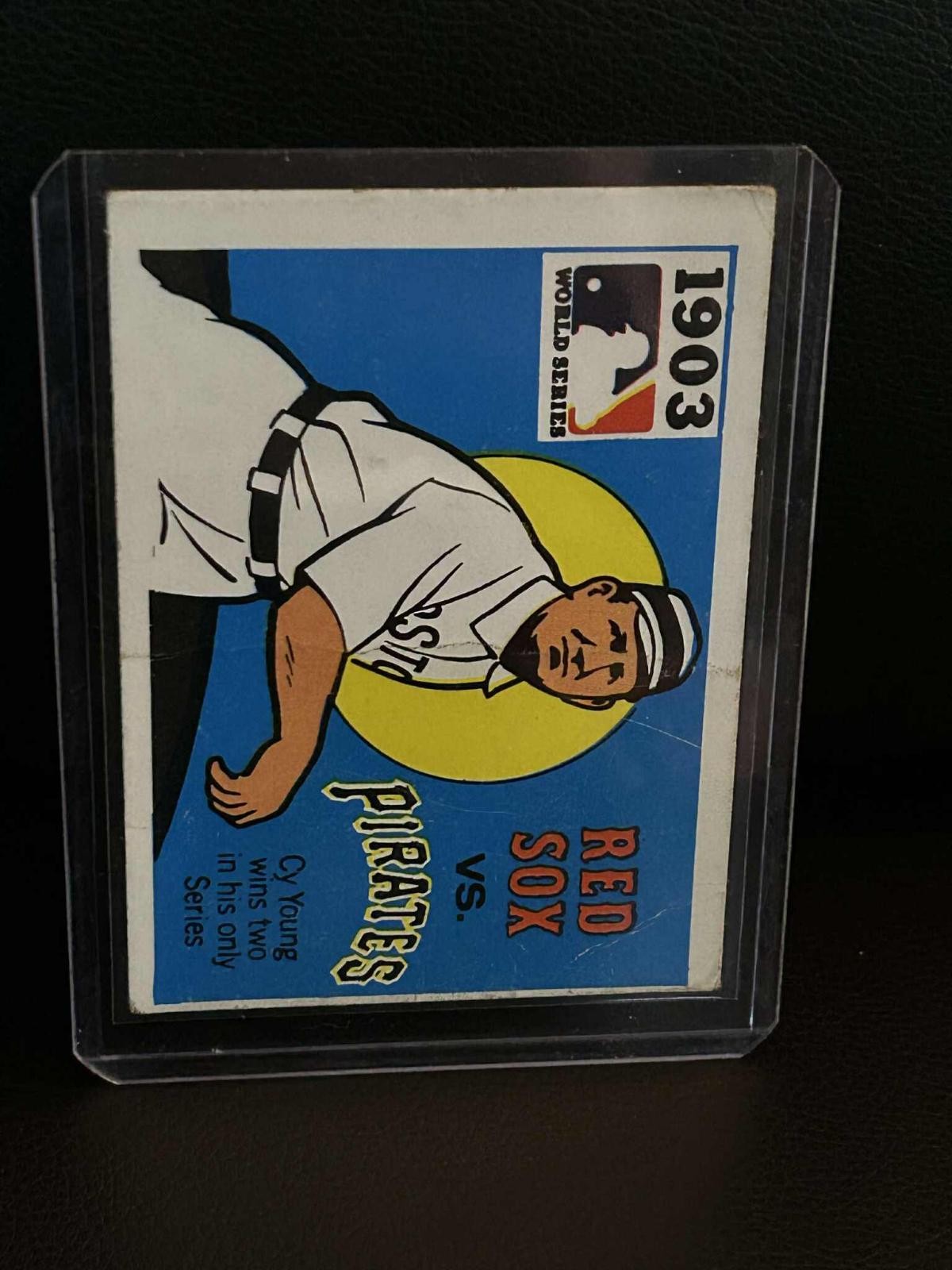 1903 Red Sox, Pirates [Cy Young] #1 1971 Fleer World Series Black Back Baseball