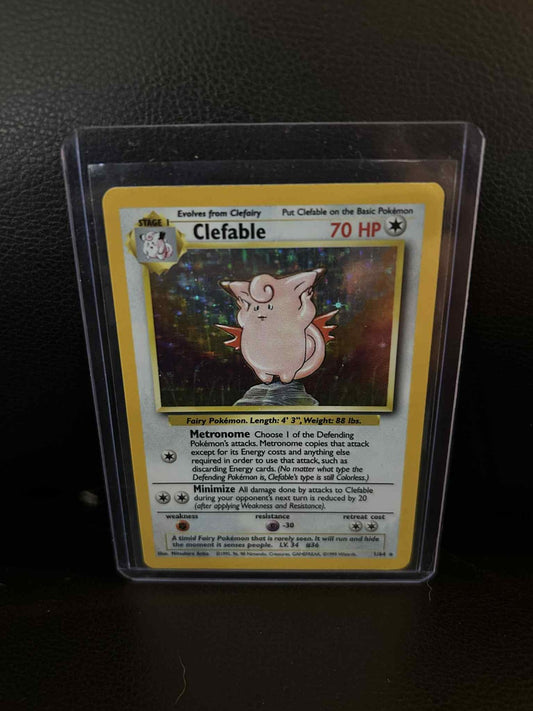 Clefable - 1/64 - Holo Rare - Unlimited Edition - Missing Set Symbol Jungle Poke