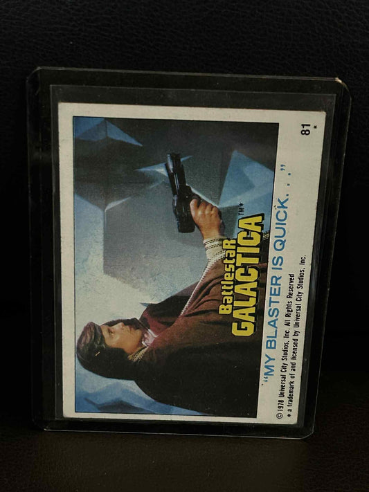 "My Blaster is Quick..." #81 1978 Topps Battlestar Galactica Moderately Played Trading Card