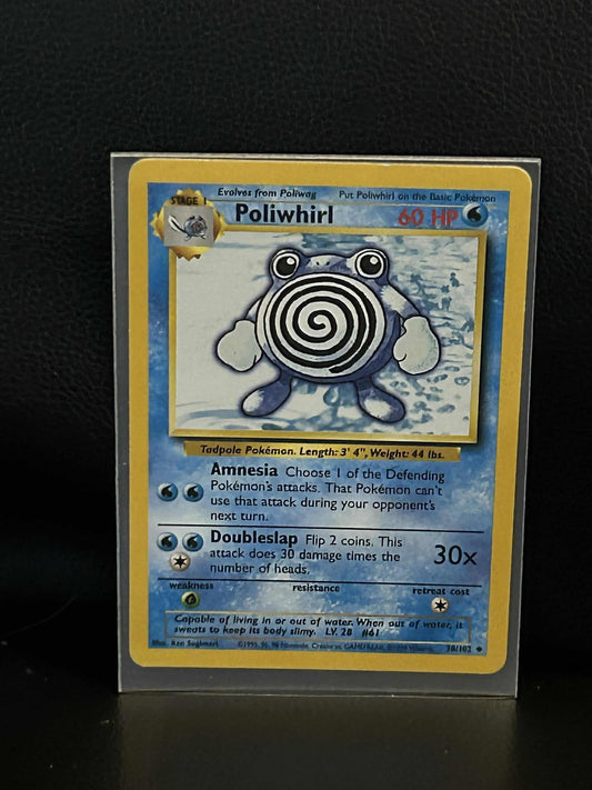 Poliwhirl - 38/102 - Uncommon - Unlimited Edition Base Set Pokemon Moderately Pl