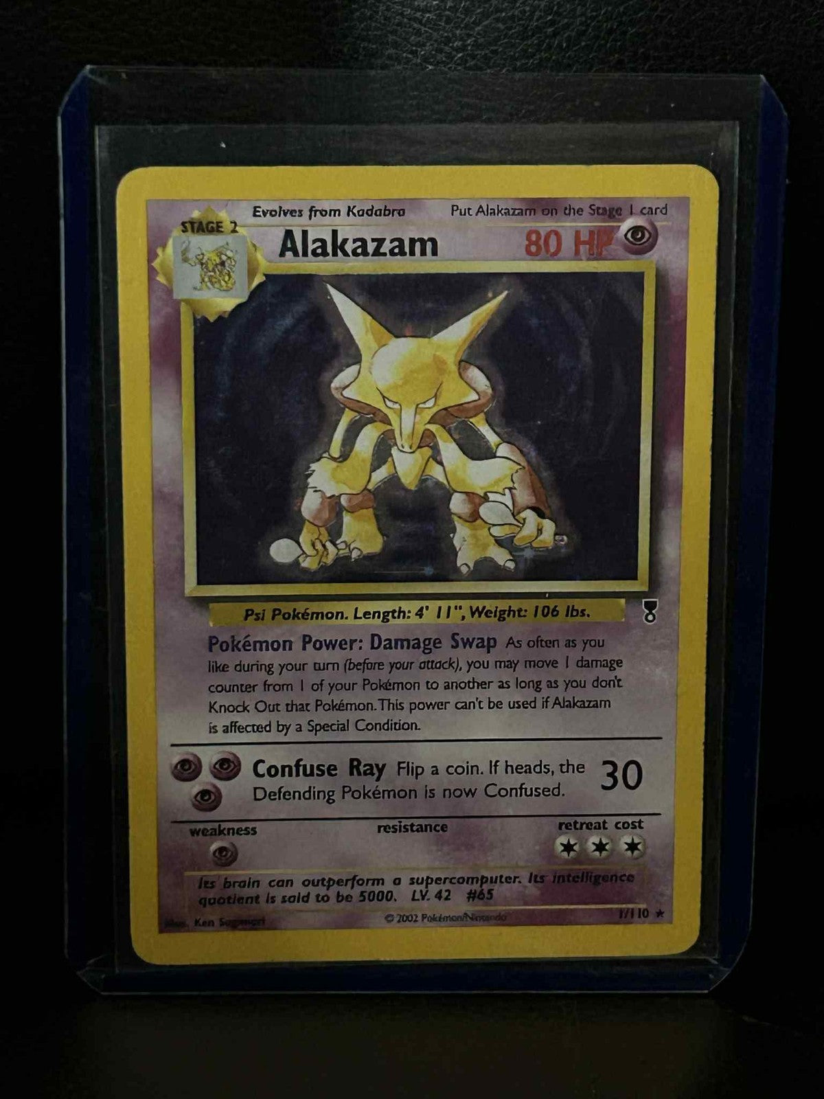 Alakazam - 1/110 - Holo Rare Legendary Collection Pokemon Damaged, English