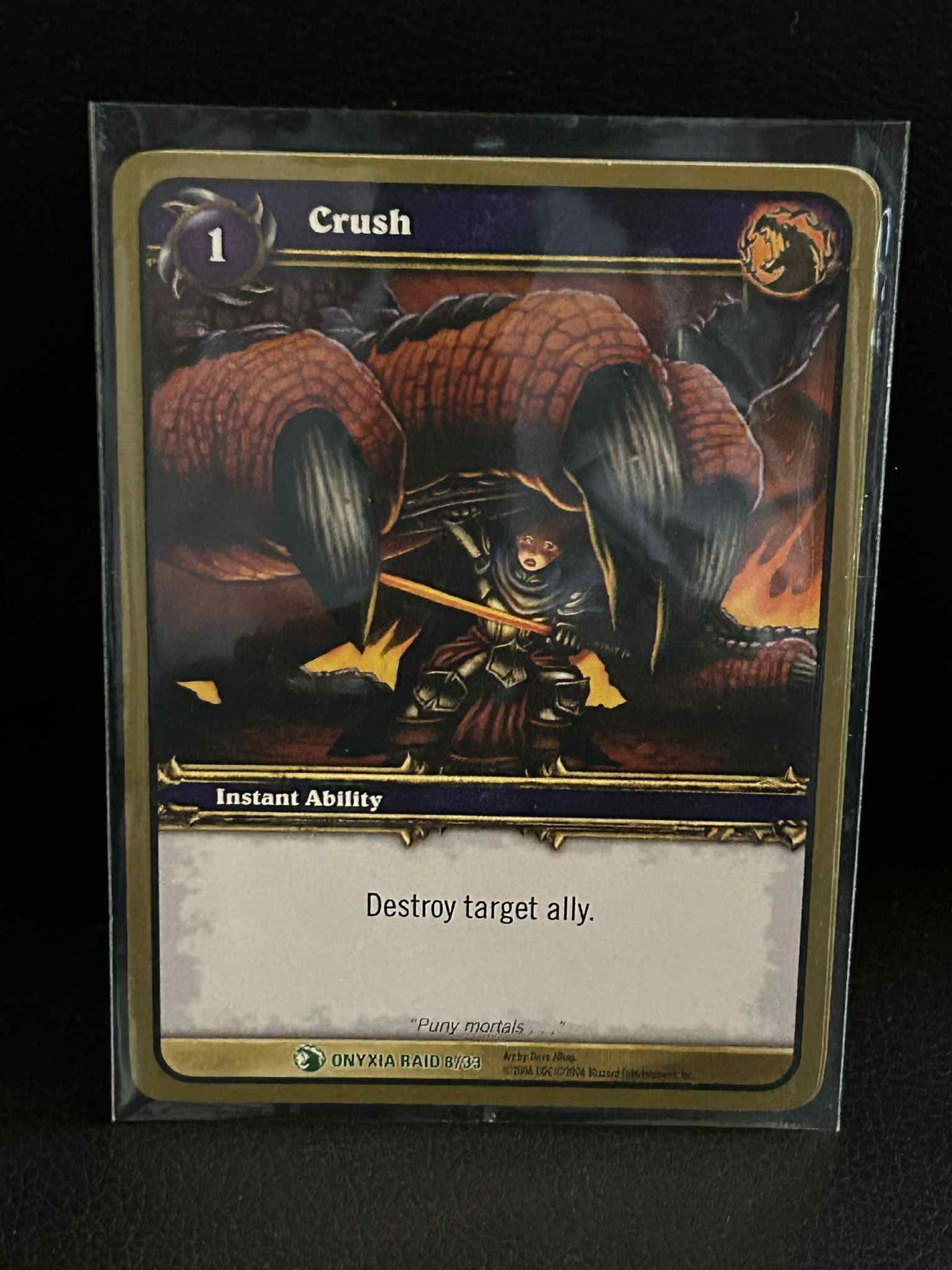 Crush Onyxia's Lair World of Warcraft Lightly Played