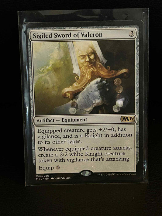 Sigiled Sword of Valeron Core Set 2019 Magic: the Gathering Lightly Played, Engl