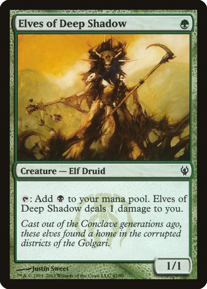 Elves of Deep Shadow 47 Duel Decks: Izzet vs. Golgari Common Magic: The Gathering Normal Lightly Played English Trading Card